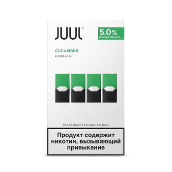 Сменный картридж для JUUL Cool Cucumber 4шт 0.7мл 50мг
