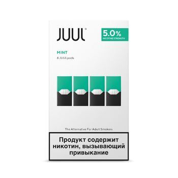 Сменный картридж для JUUL Mint 4шт 0.7мл 50мг