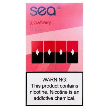 Сменный картридж Sea Pods для JUUL Strawberry 4шт 1мл 50мг