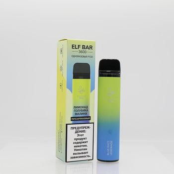 Набор Elf bar 3600 2% 3600 puffs (Rechargeable USB) Blue Razz Lemonade