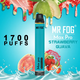 Набор Mr.fog max pro 5% 1700 puffs strawberry guava