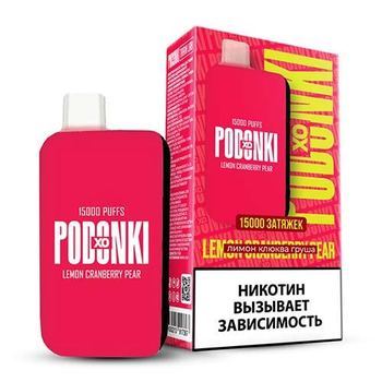 Набор PODONKI XO 15000 puffs (USB Type C) LEMON CRANBERRY PEAR