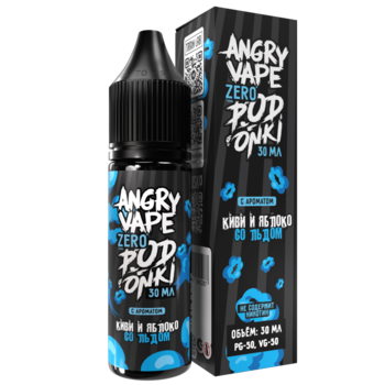 Жидкость ANGRY VAPE X PODONKI Киви и Яблока со льдом 30мл