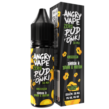 Жидкость ANGRY VAPE X PODONKI Лимона и Лайма с Мятой 30мл