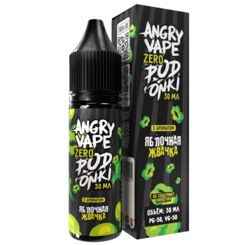 Жидкость ANGRY VAPE X PODONKI Яблочная Жвачка 30мл